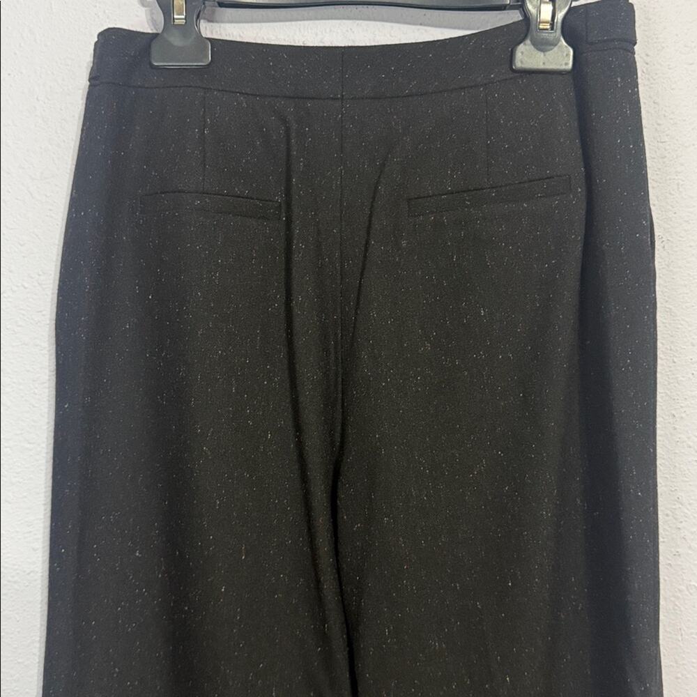 Emerson Rose Women Speckled Black Wool Blend Wide Leg  Pants Size 8